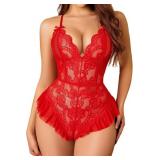Avidlove Teddy Lingerie for Women Sexy Cut Out Lac