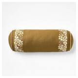 7'x18' Oak Leaf Printed Bolster with Piping Throw