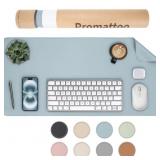 PROMATTOO Desk Pad Protector Large Morning Fog Blu