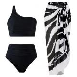 3 Piece Swimsuits for Women High Waisted Bikini Se