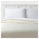 Twin/Twin Extra Long Satin Quilt Ivory - Room Esse