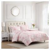 $220 Laura Ashley Anja Toile Easy Care Comforter S