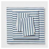 King Microfiber Sheet Set Blue Stripe -