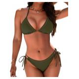 Medium Women Two Piece Swimsuit Halter Triangle Ho