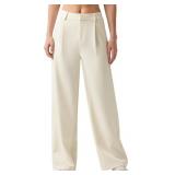 Medium Women's Wide Leg Work Dress Pants High Wais
