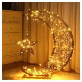 $74 Ramadan Crescent Moon Wooden Moon Decorations