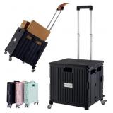 $65 Folding Utility Cart Portable Rolling Crate Ha
