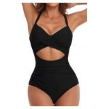 Small Women's One Piece Swimsuits Tummy Control Cu