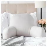 Solid Gray Cotton Duck Junior Bed Rest Pillow