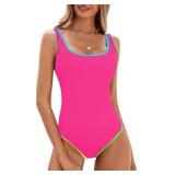 Large Women's One Piece Swimsuit Sports Adjustable