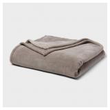 Full/Queen Ultra Plush Blanket Gray - Threshold