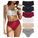 Large Underwear for Women Cotton Thongs High Waist