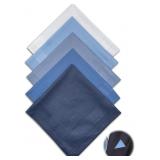 15.7' Cotton Navy Blue Pocket Squares for Men, Mac