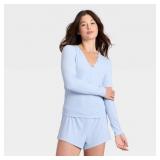 Women's Ribbed Long Sleeve Medium Shirt and Shorts