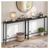 Console Table, 2 Pack Narrow Sofa Table, 43.3