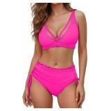 Medium Womens Bikini Sets Push Up Two Piece Swimsu