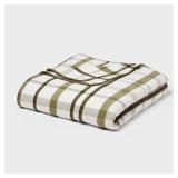 Full/Queen Brushed Cotton Blanket Green Plaid - Th