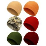 6 Pcs Fleece Skull Cap Men Fleece Beanie Wi