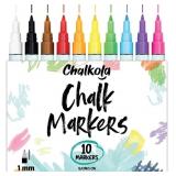 Chalk Markers Fine Tip (10 Pack, 1mm Extra Fine Po
