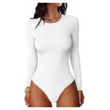 Small Women Long Sleeve Crew Neck Bodysuits Top 20