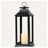 Modern Farmhouse Black Lantern Candle Holder   22