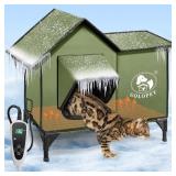 Medium Heated Cat House for Outside Winter,Inner I
