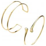 2Pcs Gold Arm Cuff Jewelry for Women Upper Arm Bra