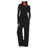 Small Women's Grey Lounge Wide Leg PantsTravel Air