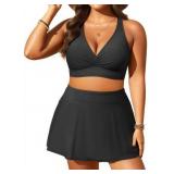 Women's Plus Size High Waisted Bikini - Two Piece