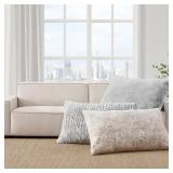 Extra Large Faux Fur Pillow 30x48' White