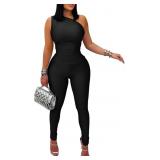 Size 4 Women's Sexy Jumpsuits One Shoulder Bodycon