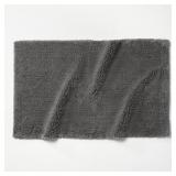 24 X40 Ultra Soft Tufted Bath Rug Dark Gray - Casa