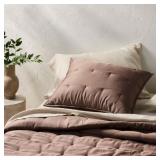 King Rayon from Bamboo Quilt Pillow Sham Brown - C