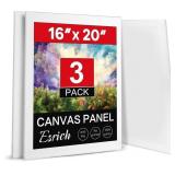 Canvases for Painting 16x20 Inch, 3 Pack Fl