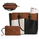 Laptop Tote Bag for Women 15.6 Inch Leather Work B