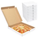 White Corrugated Cardboard Pizza Boxes 16x16x2 Inc