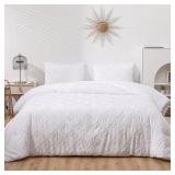 Tufted Comforter Set 3 Pieces Queen Size Bed Comfo