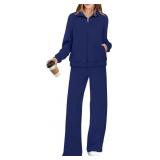 XL Women's 2 Piece Lounge Sets Full Zip Up Sweatsu