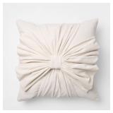 20'x20' Velvet Bow Throw Pillow Cream - Threshold