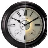$120 Illuminated Outdoor Indoor Metal Cloc