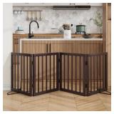 $80 Wooden Dog Gate Freestanding Foldable 4 Panel