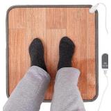 Heated Floor Mat - Foot Warmer Under Desk, 19.7x21