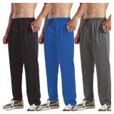 XL 3 Pack Men's Sweatpants Open Bottom Joggers Lig