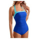 XL Women Sexy Tummy Control One Piece Swimsuit Hal