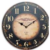24 inch Round Black Paris Decorative Wall