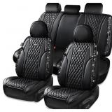 $154 CAR Pass Bling Car Seat Covers, Microfiber Na