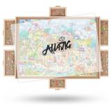1500 Pieces Rotating Puzzle Board with Drawers