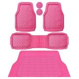 Heavy Duty Rubber Hot Pink Car Floor Mats