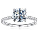 1.5CT Engagement Ring Size 6 Round Cut