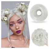 2PCS Messy Bun Hair Piece Wavy Curly